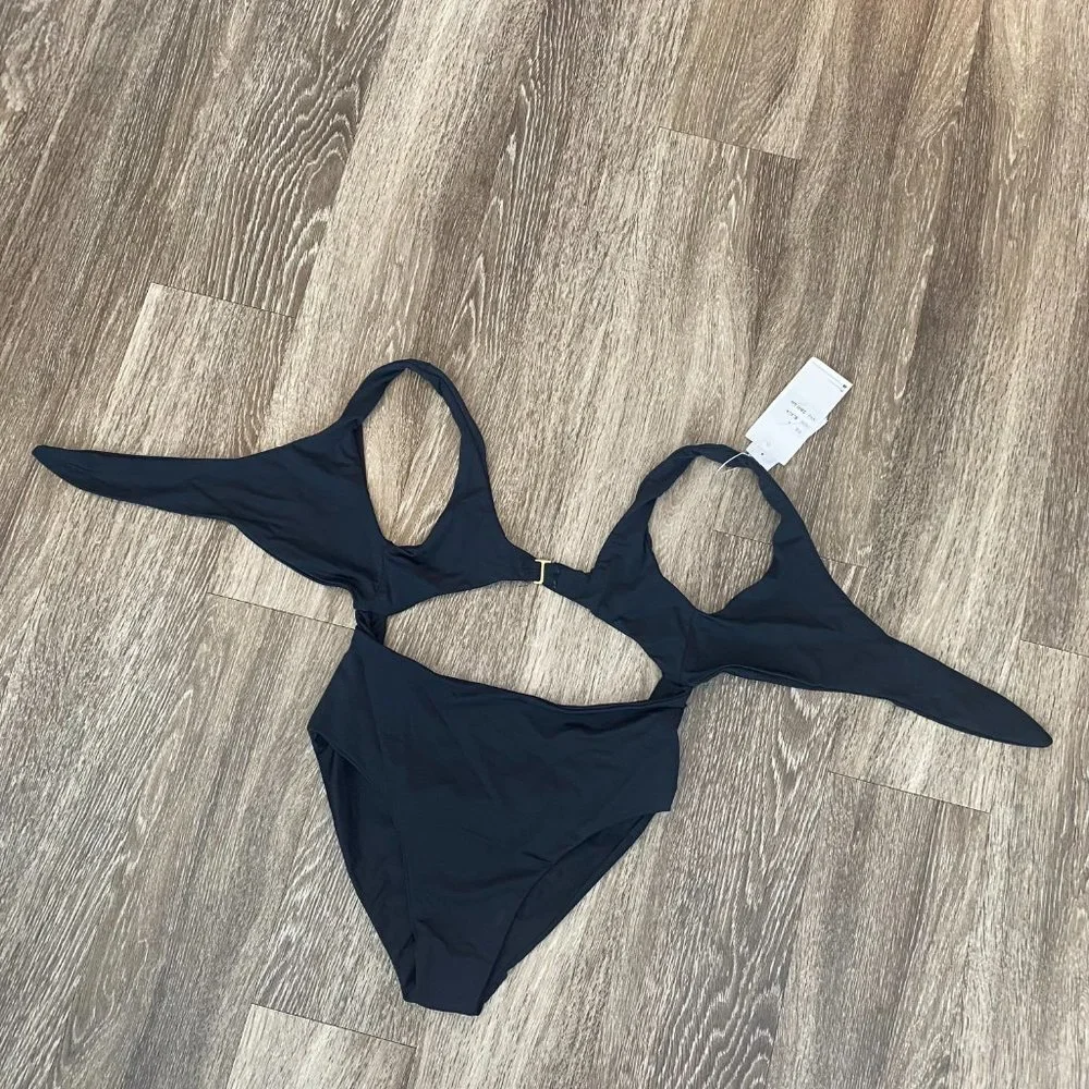 Womens NWT Swim by Lioness Pacsun Black One Piece Swimsuit - L - Picture 4 of 11